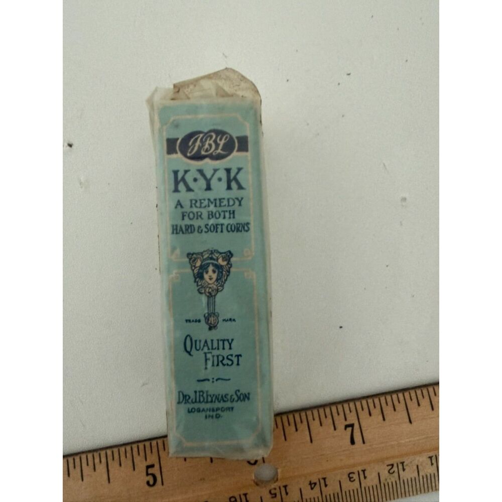 vtg Dr. JB Lynas & Sons corn remedy  apothecary box